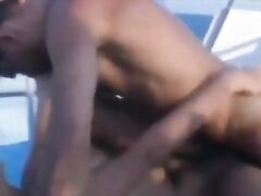 Classic retro scenes on a boat