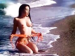 Mia Diamond erotic and sensual masturbation on the beach